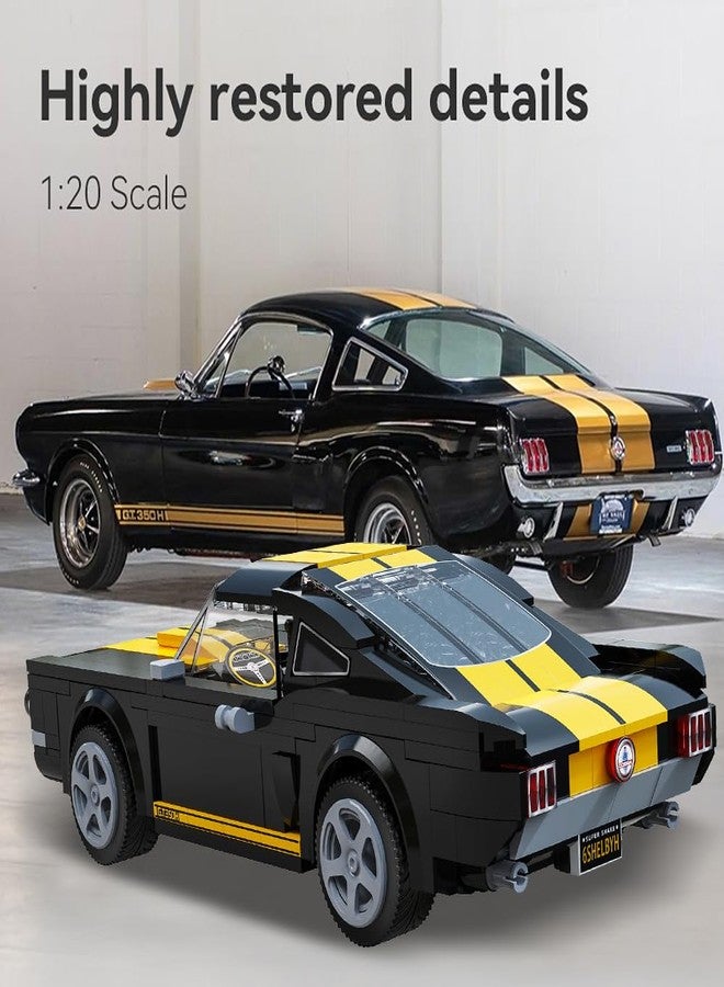 CaDA C51093W Shelby GT350 H Building Block Racing Model, 1:20 Scale, 292 Precision Pieces, High-Performance Aerodynamic Design, Programmable Supercar Track King Collectible - Image 4
